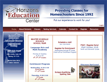 Tablet Screenshot of horizonseducationcenter.com